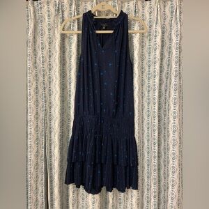 Current Air Navy Stars Pleated Mini Dress